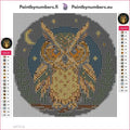 Thumbnail for Diamond painting adhesive canvas preview - Copper Owl