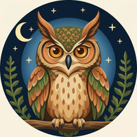 Thumbnail for Diamond painting pattern chart - Copper Owl