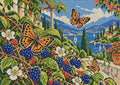 Thumbnail for Copper Wings at the Blackberry, 70x50 cm diamond painting – full design preview without the close-up inset