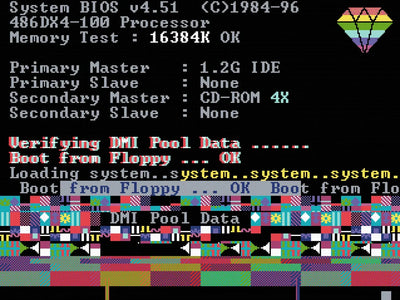 Corrupted Boot Screen, 80x60 cm diamond painting – finished design preview