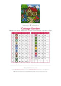 Thumbnail for DMC color chart for Cottage Garden diamond painting - 21 colors