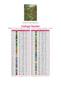 Thumbnail for DMC color chart for Cottage Garden diamond painting - 60 colors