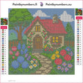 Thumbnail for Cottage Garden diamond painting adhesive canvas 20x20cm