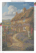 Thumbnail for Country Cottage Garden diamond painting adhesive canvas 40x60cm
