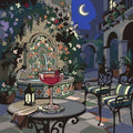 Thumbnail for Courtyard table, fountain, and chairs paint by numbers.