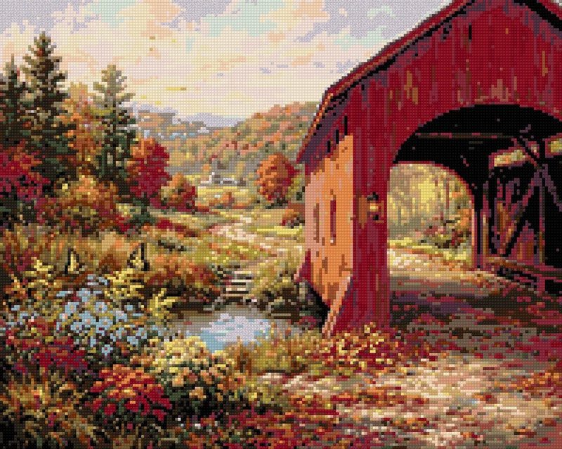 Diamantmönster för Covered Bridge