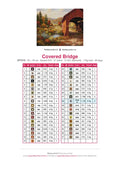 Thumbnail for Covered Bridge diamond painting color chart – 37 DMC colors