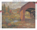 Thumbnail for Covered Bridge diamond painting adhesive canvas 50x40cm