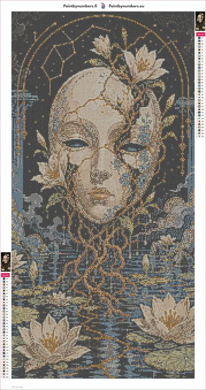 Cracked Mask diamond painting adhesive canvas 40x80cm