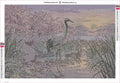 Thumbnail for Diamond painting adhesive canvas preview - Crane in Water