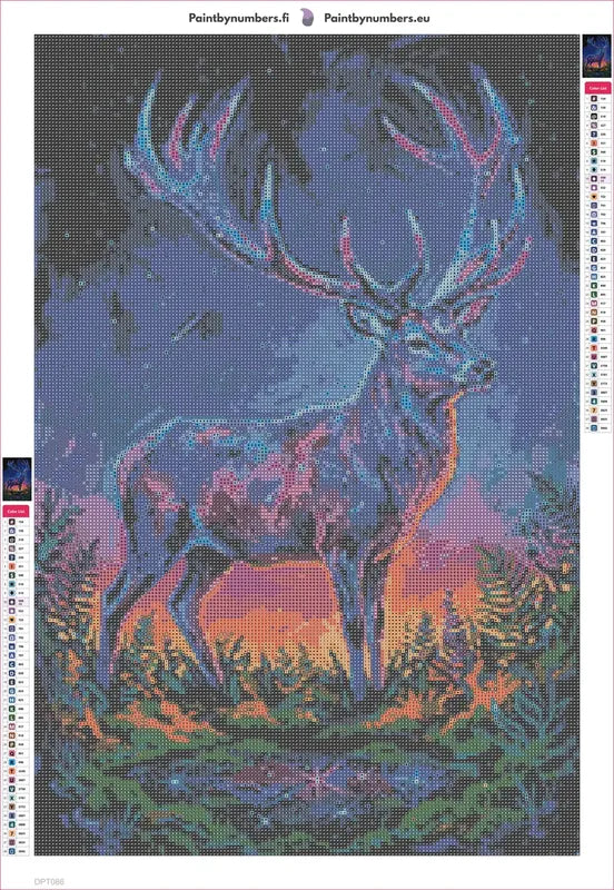 Crescent Buck diamond painting adhesive canvas 40x60cm