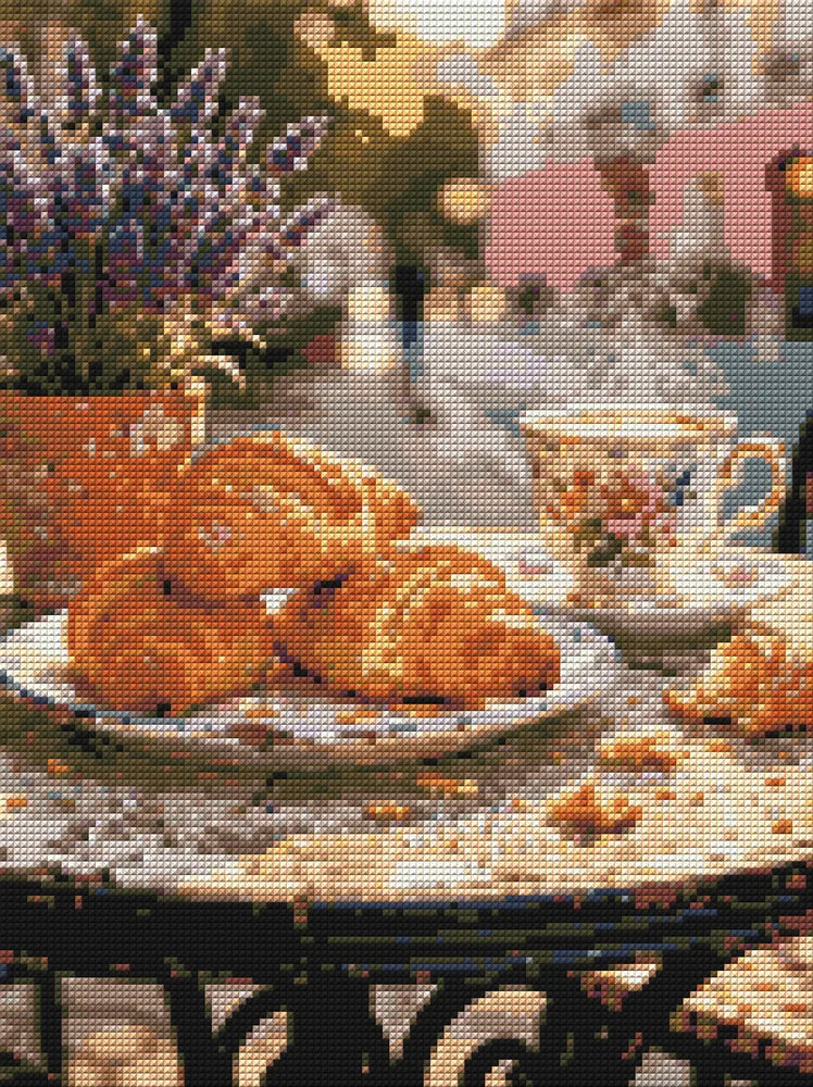 Diamond pattern - Croissants and Coffee