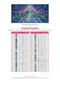 Thumbnail for Crystal Garden diamond painting color chart – 40 DMC colors