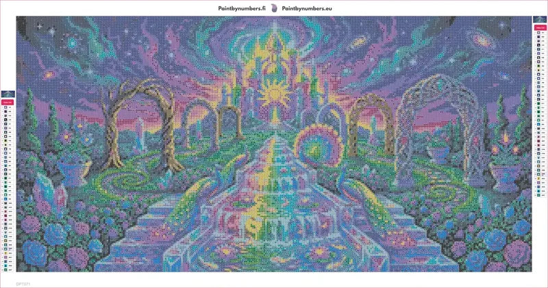 Crystal Garden diamond painting adhesive canvas 80x40cm