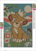 Thumbnail for Diamond painting adhesive canvas preview - Cub with the Crooked Crown