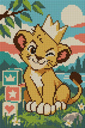 Thumbnail for Cub with the Crooked Crown, 20x30 cm diamond painting – full design preview without the close-up inset