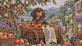 Thumbnail for Dachshund in the Apple Cart, 70x40 cm diamond painting – full design preview without the close-up inset
