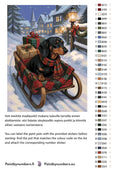 Thumbnail for Paint color chart and instructions - Dachshund on Sled 30x40cm