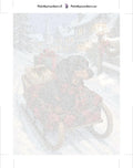 Thumbnail for Paint by numbers numbered canvas - Dachshund on Sled 30x40cm