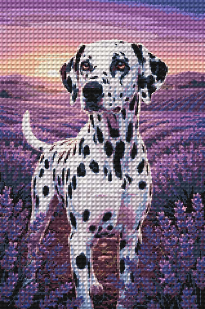 Diamond Pattern - Dalmatian in Lavender