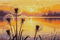 Thumbnail for Diamond Pattern - Dandelions at Sunset