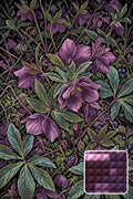 Thumbnail for Dark Purple Woodland Flowers, 40x60 cm diamond painting – finished design preview with a close-up of square drills