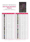 Thumbnail for DMC color chart for Dark Purple Woodland Flowers diamond painting - 40 colors