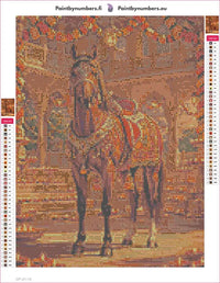 Thumbnail for Decorated Royal Horse diamond painting adhesive canvas 30x40cm