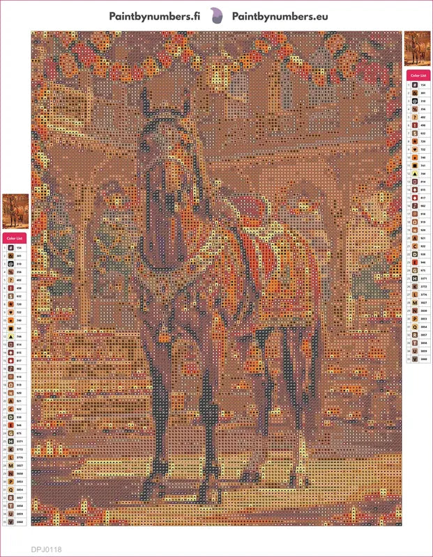 Decorated Royal Horse diamond painting adhesive canvas 30x40cm