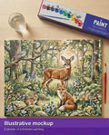 Thumbnail for Illustration of the finished paint by numbers - Deer Fox Rabbit Birds 50x40cm