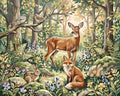 Thumbnail for Deer, fox, rabbit, and birds in the forest Paint By Numbers.