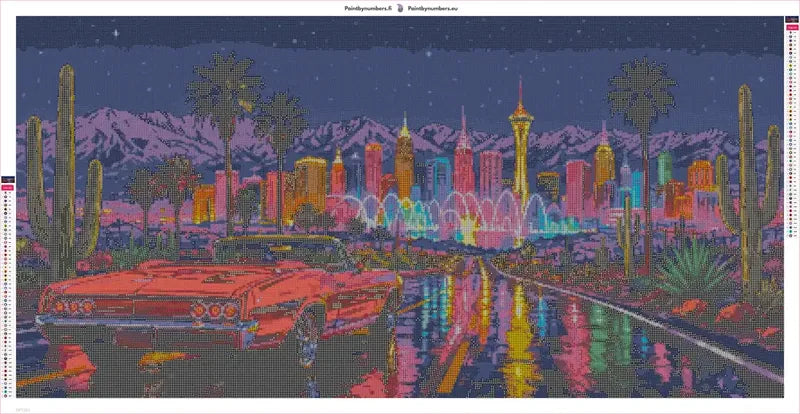 Desert City Night diamond painting adhesive canvas 120x60cm