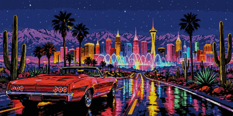 Diamond pattern - Desert City Night