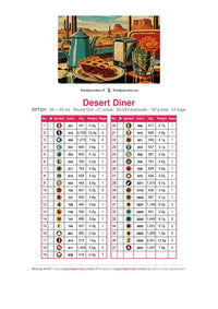 Thumbnail for Desert Diner diamond painting color chart – 37 DMC colors