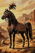 Thumbnail for Diamond painting pattern chart - Desert Horse