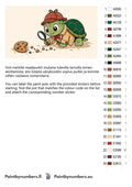 Thumbnail for Color chart and instructions - Detective Turtle Illustration 70x40cm