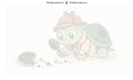 Thumbnail for Numbered canvas - Detective Turtle Illustration 70x40cm