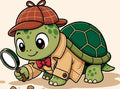 Thumbnail for Turtle dressed as a detective Paint By Numbers