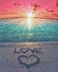 Thumbnail for Love Letters by the Shore 40x50cm - Diamond Painting 