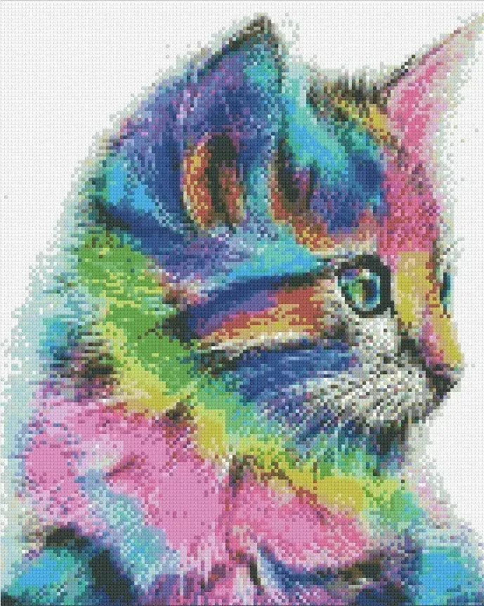 Colorful Feline 30x40cm - Diamond Painting 