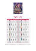 Thumbnail for DMC color chart for Digital Artist diamond painting - 35 colors