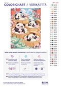 Thumbnail for Paint color chart and instructions - Dim Sum Pandas 30x40cm