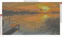 Thumbnail for Dockside Lantern diamond painting adhesive canvas 70x40cm