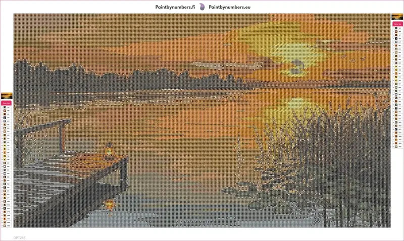 Dockside Lantern diamond painting adhesive canvas 70x40cm