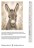 Thumbnail for Color chart and instructions - Donkey Portrait with Plants 60x80cm