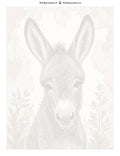 Thumbnail for Numbered canvas - Donkey Portrait with Plants 60x80cm