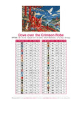 Thumbnail for DMC color chart for Dove over the Crimson Robe diamond painting - 42 colors