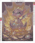 Thumbnail for Dragon Hatchling diamond painting adhesive canvas 40x50cm