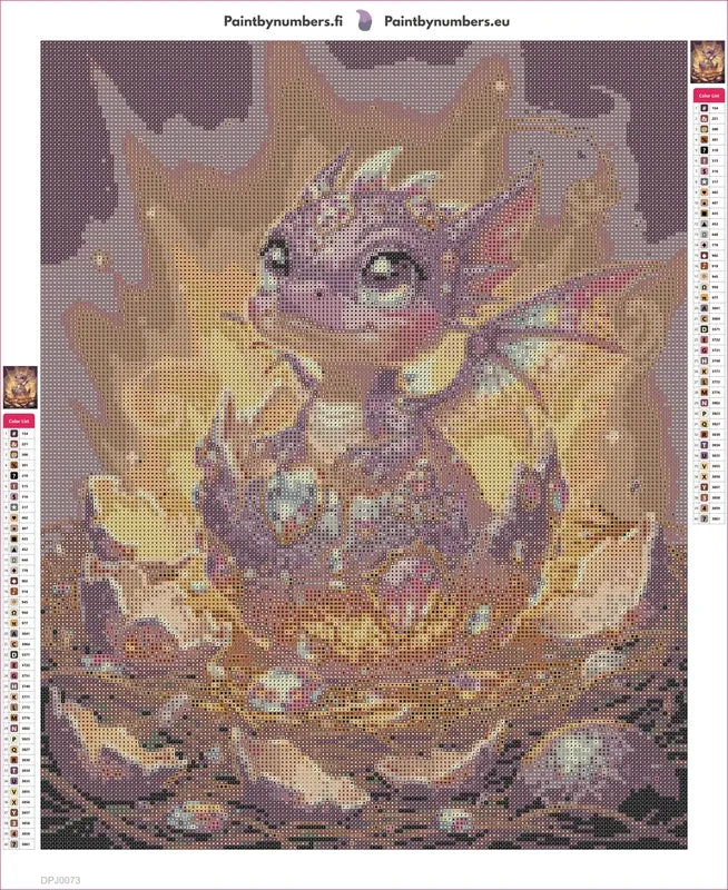 Dragon Hatchling diamond painting adhesive canvas 40x50cm