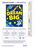 Thumbnail for Paint color chart and instructions - Dream Big 30x40cm